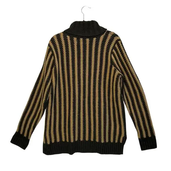 Tuckernuck Wool Cashmere Oversized Sweater Women's Sz M Pip Brown Tan Turtleneck - Picture 3 of 6